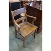 Image 1 : ANTIQUE WOOD OFFICE CHAIR AND BROOKS CORNING