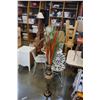 Image 1 : TALL BRASS VASE W/ FLORAL