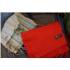 Image 1 : WOOL BLANKET AND 2 CASHMERE SCARFS
