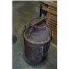 Image 1 : VINTAGE METAL MILK CAN AND WOODEN STAND
