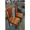Image 2 : 2 WOOD DINING CHAIRS