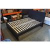 Image 3 : BLACK IKEA DOUBLE SIZE ESPRESSO BEDFRAME W/ FOAM MATTRESS