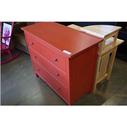 RED 3 DRAWER IKEA DRESSER