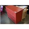 Image 2 : RED 3 DRAWER IKEA DRESSER