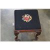 Image 2 : VINTAGE WOODEN NEEDLEPOINT FOOTSTOOL