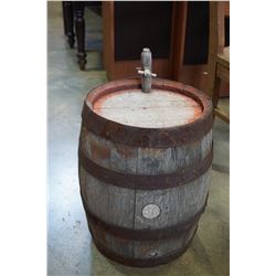 ANTIQUE WHISKEY BARREL W/ SPIGOT