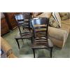 Image 1 : NEW PAIR OF MAPLIE MALIA WOOD SEAT CHAIRS, LOCALLY MADE CORNED BLOCKED AND HICKORY STAIN - WHOLESALE