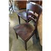 Image 2 : NEW PAIR OF MAPLIE MALIA WOOD SEAT CHAIRS, LOCALLY MADE CORNED BLOCKED AND HICKORY STAIN - WHOLESALE