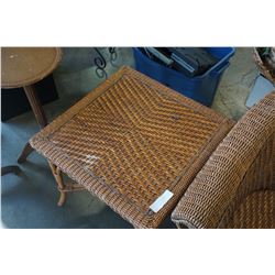 RATTAN SQUARE END TABLE