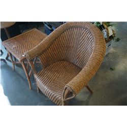 WICKER PATIO ARMCHAIR