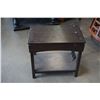 Image 2 : ASHLEY FLOOR MODEL DARK CHAIR SIDE ENDTABLE WITH POWER/USB OUTLETS, RETAIL $499