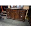 Image 2 : ASHLEY MILLENIUM FLOOR MODEL DRESSER WITH STONE TOP AND MIRROR, RETAIL $1899