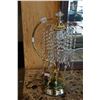 Image 1 : BRASS AND CRYSTAL LAMP