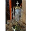 Image 2 : BRASS AND CRYSTAL LAMP