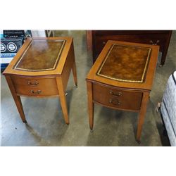 2 VINTAGE 2-DRAWER NIGHTSTANDS