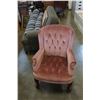 Image 2 : PINK WINGBACK BUTTON ARMCHAIR