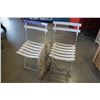 Image 1 : 2 METAL FOLDING CHAIRS AND METAL GARDEN DECOR