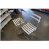 Image 2 : 2 METAL FOLDING CHAIRS AND METAL GARDEN DECOR