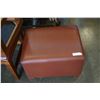 Image 2 : BROWN LEATHER FOOTSTOOL