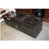 Image 1 : ASHLEY FLOOR MODEL ULTRA MODERN DARK WOOD GRAIN TV CABINET, WITH STORAGE, RETAIL $1699