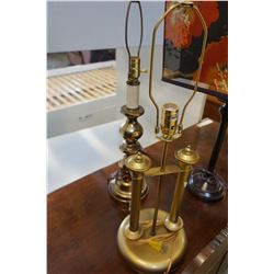 2 BRASS TABLE LAMPS