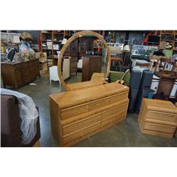 OAK DRESSER W/ MIRROR