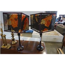 PAIR OF LAMPS W/ FABRIC SHADE