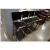 Image 1 : 4 LEATHER AND METAL BAR STOOLS