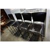 Image 2 : 4 LEATHER AND METAL BAR STOOLS
