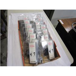 TRAY OF BLACKBERRY EARBUD HEADSETS NEW IN PACKAGE