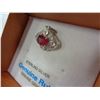 Image 3 : STERLING SILVER 7 x 5MM GENUINE 1CT RUBY AND CZ PENDANT - RETAIL $450