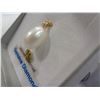 Image 3 : 14KT YELLOW GOLD GENUINE FRESHWATER PEARL AND DIAMOND PENDANT - RETAIL $300