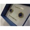 Image 3 : STERLING SILVER 7 x 5MM GENUINE SAPPHIRE EARRINGS - RETAIL $200