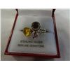 Image 3 : STERLING SILVER GENUINE CITRINE AMETHYST TOPAZ RING 3.5CTS W/ APRAISAL $350