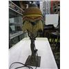Image 2 : BRONZE AND STAINED GLASS LAMP