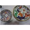 Image 3 : 2 PORCELAIN BRASS EASTERN BOWLS AND STONE BEAR