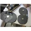 Image 3 : ANTIQUE SINGER SEWING MACHINE, LAMP, AND FILM CANNISTERS