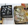 Image 2 : TRAY OF ESTATE ITEMS W/ SILVER PLATED AND 12 S&P SHAKERS