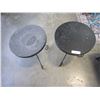 Image 2 : 2 BLACK METAL PATIO TABLES