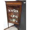 Image 2 : INLAID CORNER CURIO CABINET