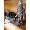 Image 1 : TWO PIECES SOAPSTONE AND JADE  NATIVE ART