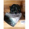 Image 2 : TWO PIECES SOAPSTONE AND JADE  NATIVE ART