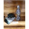 Image 3 : TWO PIECES SOAPSTONE AND JADE  NATIVE ART