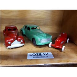 THREE METAL TOY CARS
