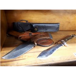 TWO KNIVES WITH SHEATH