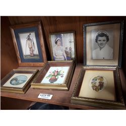 SIX VINTAGE FRAMED PICTURES