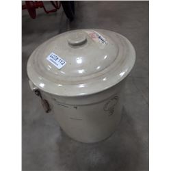 ALBERTA POTTERIES NO. 5 CROCK WITH LID