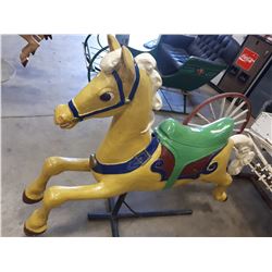 CAROUSEL HORSE ON METAL BASE