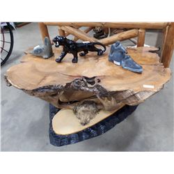BURL AND ANTLER COFFEE TABLE