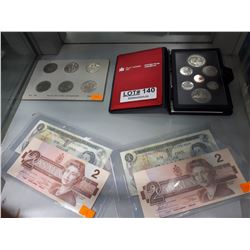 CANADIAN $1, $2, 1983 COIN SET, SIX SILVER DOLLARS